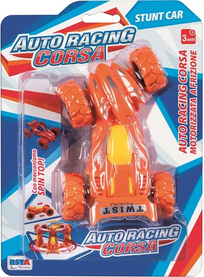 Mașinuță de cascadă RS Toys - Cu fricțiune, portocalie