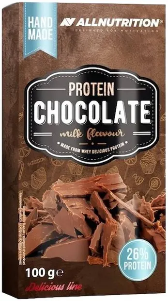 Ciocolată proteică, ciocolată cu lapte, 100 g, AllNutrition