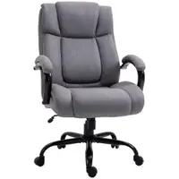 Vinsetto Scaun de birou ergonomic din material tip in, 220 kg, rotativ, reglabil pe înălțime, gri deschis | Aosom Romania