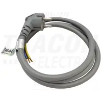 Cablu de alimentare cu fisa DVK3X2,5-3 3x2.5mm2, 3m, 16A, 250VAC, H05VV-F,3680W(DUAL Schuko/French)