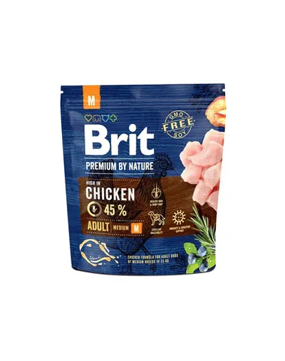 BRIT Premium By Nature Adult Medium M Hrana uscata pentru caini adulti de talie medie, cu pui 1 kg