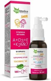 Vitamine A + D3 + E + K2 Spray oral pentru copii, 30 ml, EkaMedica