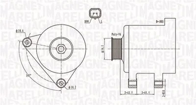 Alternator (14v, 150a) Citroen Berlingo, Berlingo Multispace, C2, C3 I, C3 Ii, C3 Picasso, C3 Pluriel, C4, C4 Grand Picasso I, C4 I, C4 Picasso I, C5 I, C5 Ii, C5 Iii, C8, Jumper 1.4d-2.2d Dupa 1996