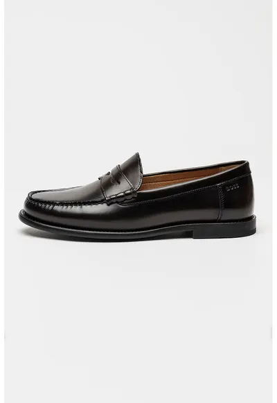 Pantofi loafer din piele Tevan - Maro inchis