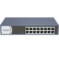 Switch Hikvision DS-3E0116R-O: 16 × 10/100 Mbps RJ45 Port, tensiune alimentare 220 VAC, 50/60 Hz, dimensiuni: 257..0 mm × 44.5