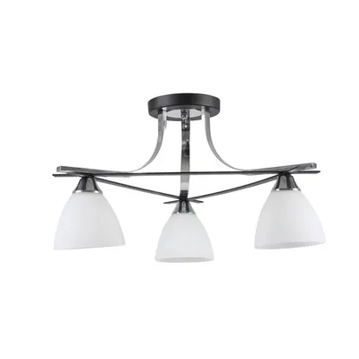 Lustra Aveline Crom+Negru+Alb 3xE27 60W