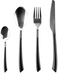 Set de 24 tacâmuri Luigi Ferrero - Rosso FR-2451, argintiu/negru