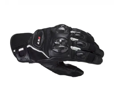 Manusi moto piele carbon LS2 Spark2, culoare negru alb, marime 3XL