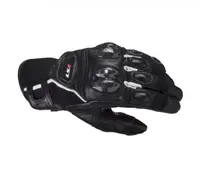 Manusi moto piele carbon LS2 Spark2, culoare negru alb, marime L