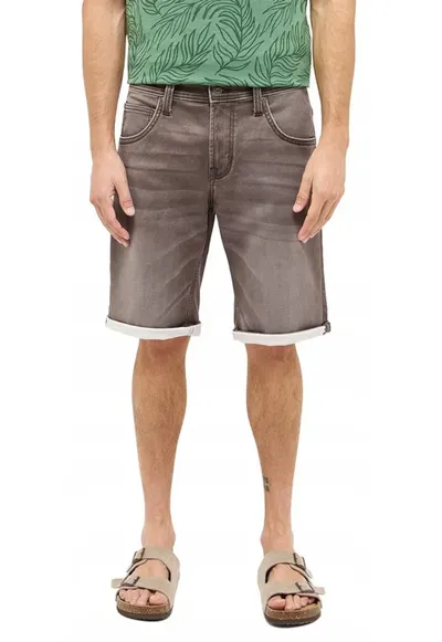 Blugi Barbati Scurti - Chicago Shorts - Marime 32 - Gri - Regular Fit - Bumbac - Design Clasic Casual - Lungime Scurta - Ideal Pentru Uz Zilnic