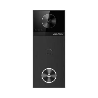 Post videointerfon de exterior WI-FI Hikvision DS-KV6114-WBE1, montaj aparent, camera HD 4MP, WDR, unghi vizualizare: orizontal