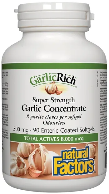 Super Strength Garlic Concentrate, 90 capsule, Natural Factors