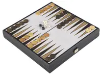 Set Manopoulos 4 în 1 - Șah, table, Nu te supăra, frate!, Șerpi și scări, Black & Ivory
