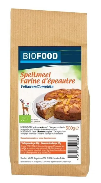 Făină bio de spelta, 500 g, Damhert