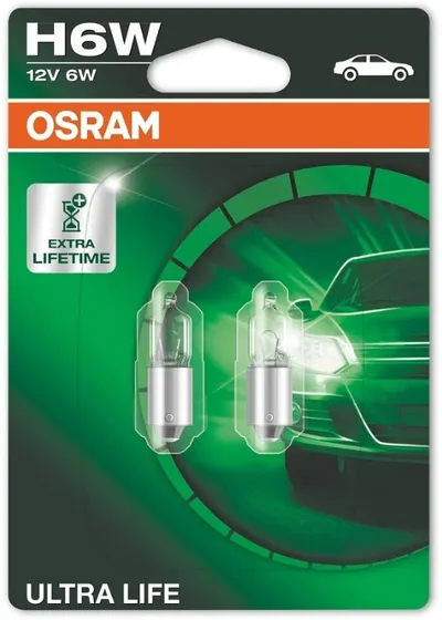 Becuri auto Osram - H6W, 64132ULT, Ultralife AUX