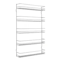 Organizator pentru mirodenii de montat pe perete din oțel Pepito – Metaltex