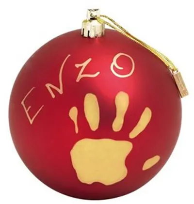 Globulet de Craciuc pentru amprenta bebe Baby Art, rosu