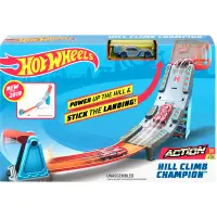 Set de joaca Circuit cu obstacole Hot Wheels, Hill Climb Champion GBF83