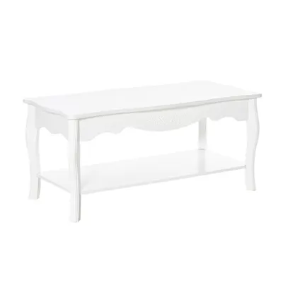 Masa pentru cafea HOMCOM, din lemn, 94x44x42 cm, alba | Aosom RO
