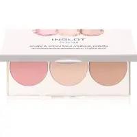 Inglot Face Palette iluminator, pudră bronzantă și blush culoare Good Mood 7.2 g