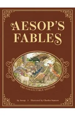 Aesop's Fables: The Collectible Leather Edition: The Classic Edition by Acclaimed Illustrator, Charles Santore