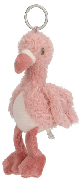 Pluș breloc Little Dutch - Safari Friends, flamingo, roz