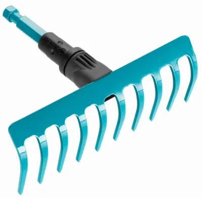 Greblă mică de grădină Gardena - Combisystem, 18.5 cm