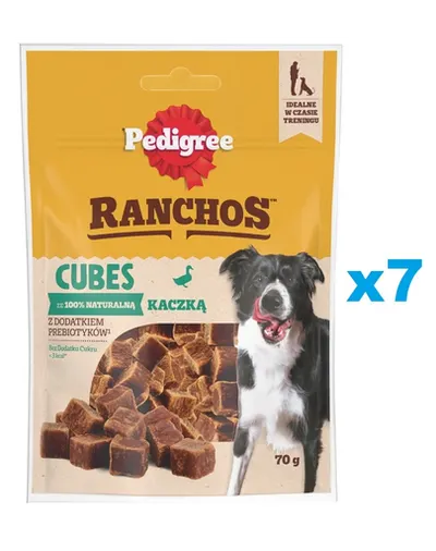 PEDIGREE Ranchos Cubes cu rata 7x70 g recompensa caine