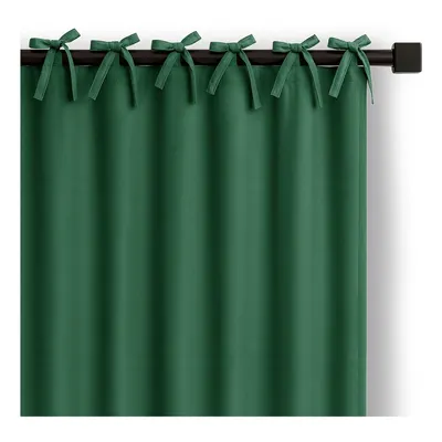 Draperie verde-închis dimout (semi-opacă) 140x250 cm Carli Tie – Restilo