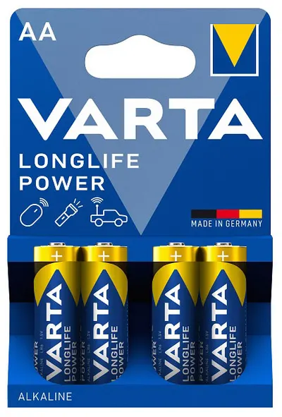 Baterie alcalină VARTA - Longlife power, AA, 4 buc.