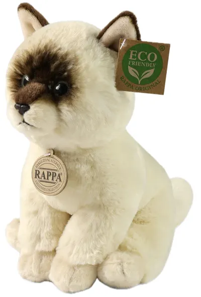 Jucărie de pluș Rappa Soft Collection - Pisică Ragdoll, așezată, 23 cm