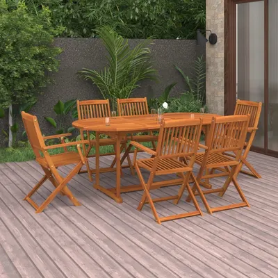 Gossi set mobilier de gradina 7 piese 180x90x75 cm, lemn masiv acacia