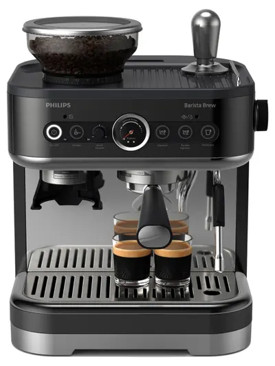 Aparat de cafea Philips - Barista Brew PSA3218/10, 15 bar, 2.3 l, negru/argintiu