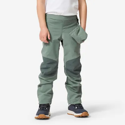 Pantalon softshell de drumeție copii 2-6 ani, MH900 verde