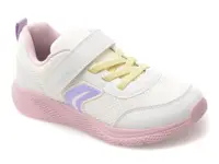 Pantofi sport GEOX albi, J36FWB, din material textil