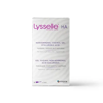 Lysselle Ha Gel Vaginal Acid Hialuronic, 8 Monodoze X 5ml, Biessen Pharma
