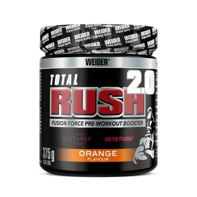 Supliment pre-workout, WEIDER, Total Rush 2.0, portocaliu, 375 g