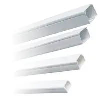 Canal cablu Comtec (jgheab) 16 x 16 mm, cu capac, 2 m, alb, PVC ignifugat