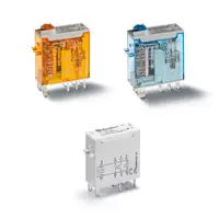 Releu industrial miniaturizat - 1 contact, 16 A, C (contact comutator), 240 V, Standard, C.A. (50/60Hz), AgNi, Terminale lamelare tip Faston 187 (4.8x0.5)mm, Buton de test blocabil + indicator mecanic