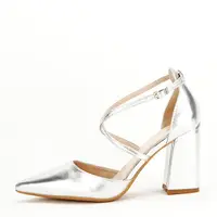 Pantofi argintii eleganti 8710 04