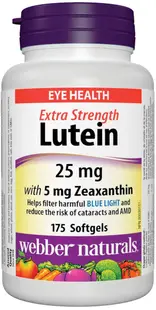 Lutein, 25 mg + Zeaxanthin, 5 mg, 175 capsule gelatinoase moi, Webber Naturals