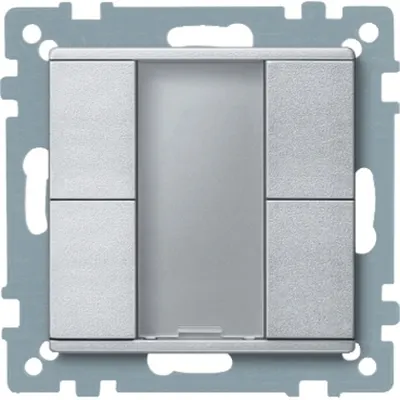Buton KNX, 4 clapete, Aluminiu, Sistem M