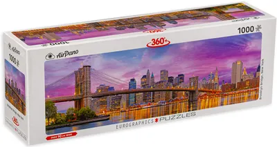 Puzzle panoramic Eurographics din 1000 de piese - Podul Brooklyn, New York