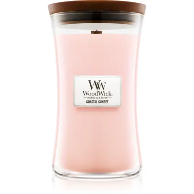 Woodwick Coastal Sunset lumânare parfumată cu fitil din lemn 609.5 g