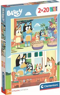 Puzzle pentru copii Clementoni din 2 x 20 piese - Bluey