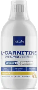 L-Carnitine with Caffeine and Chromium, pară, 500 ml, HS Labs