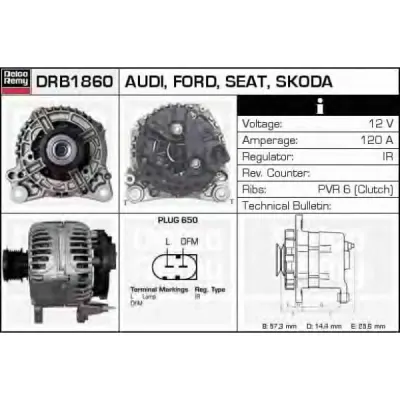 Generator/alternator DELCO REMY DRB1860
