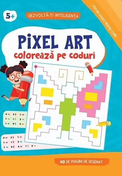 Pixel Art. Colorează pe coduri - Paperback