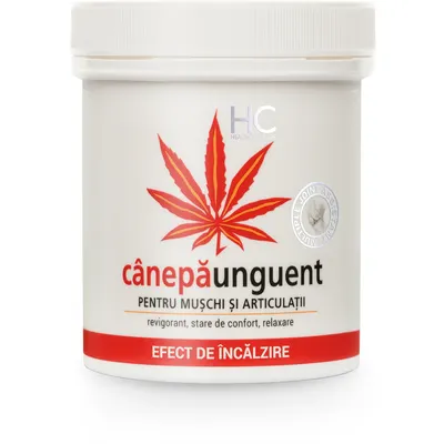 Unguent cu Efect de Incalzire cu 5% Ulei de Canepa 250ml