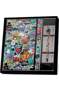 Set carnet si pix: Graffiti